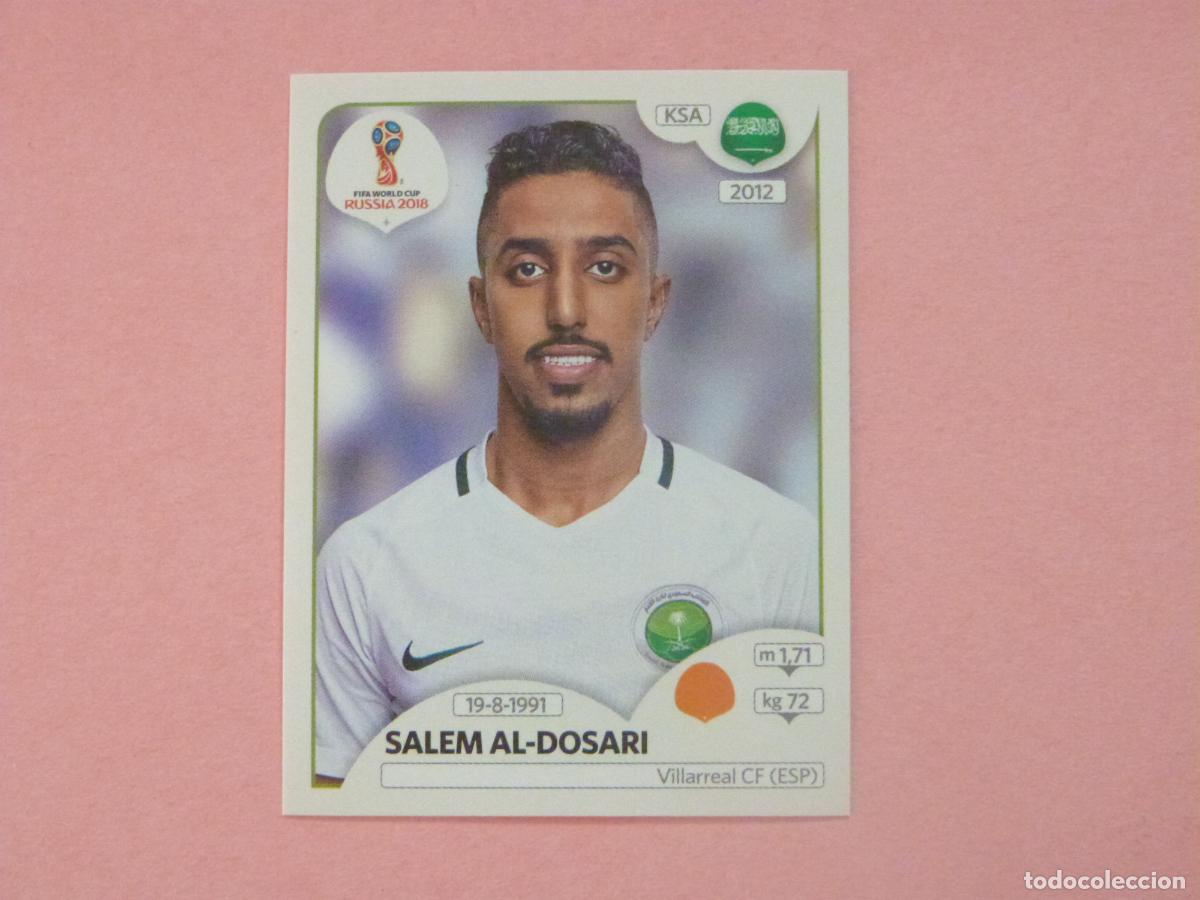 Cartes &agrave; collectionner de Football: CROMO FUTBOL SALEM AL-DOSARI ARABIA SAUDI SIN PEGAR N&ordm; 67 MUNDIAL RUSIA 2018 PANINI