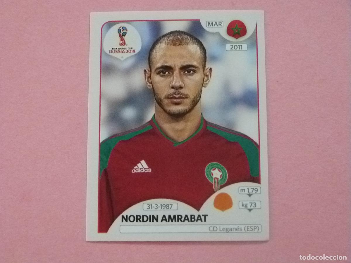 Cromos de F&uacute;tbol: CROMO FUTBOL NORDIN AMRABAT MARRUECOS SIN PEGAR N&ordm; 164 MUNDIAL RUSIA 2018 PANINI