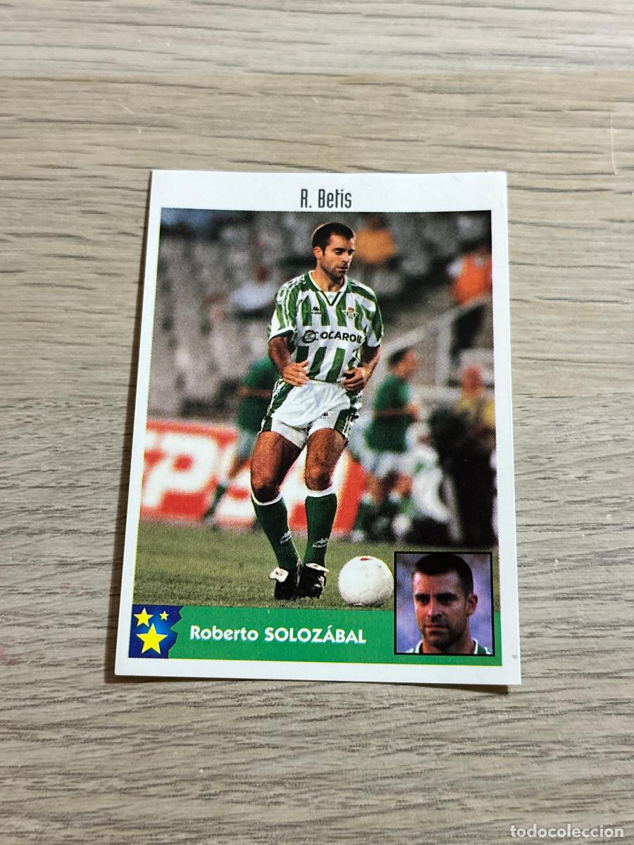 Cromos de F&uacute;tbol: SOLOZABAL n&ordm; 64 BETIS LOS MEJORES EQUIPOS DE EUROPA 97 98 SIN PEGAR NUNCA PEGADO