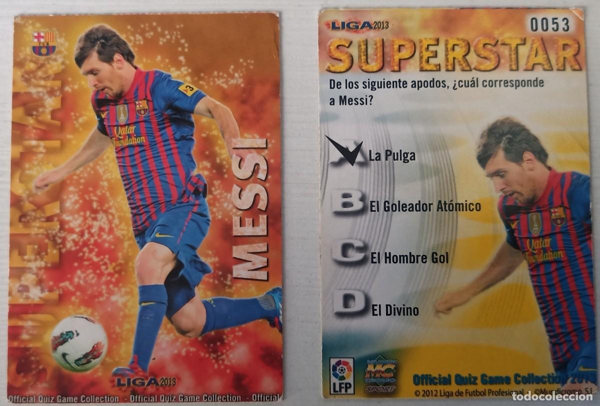 Cromos de f&uacute;tbol: Messi. Cromo Liga 2013. - Foto 3