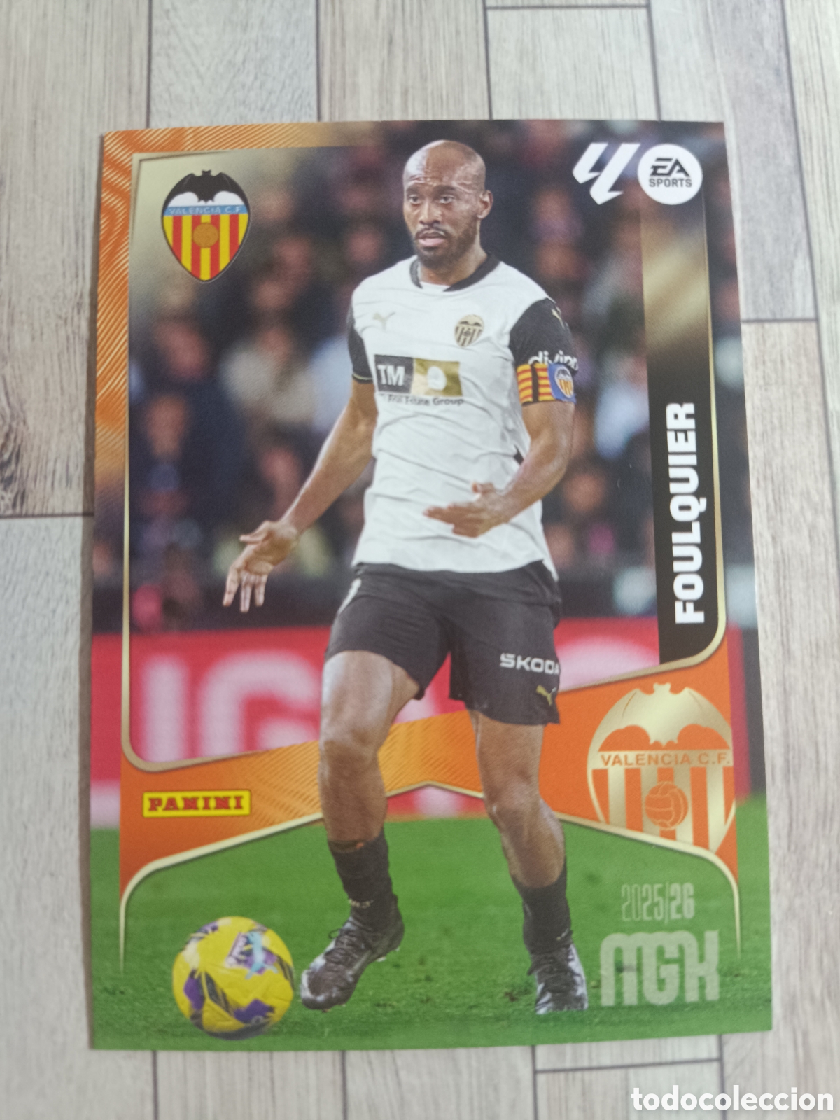 Cromos de f&uacute;tbol: 346 FOULQUIER VALENCIA MEGACRACKS 2025 2026 PANINI 25 26