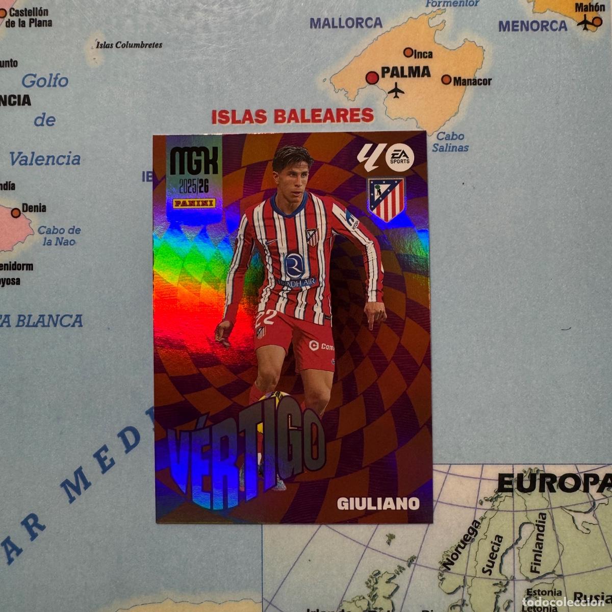 Cromos de F&uacute;tbol: Giuliano serie v&eacute;rtigo n&uacute;mero 383 Del Atl&eacute;tico de Madrid megacracks 25-26 2025-2026