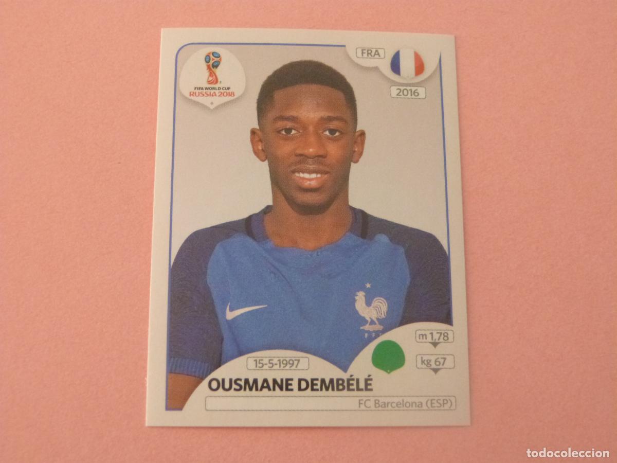 Cromos de F&uacute;tbol: CROMO FUTBOL OUSMANE DEMBELE FRANCIA SIN PEGAR N&ordm; 210 MUNDIAL RUSIA 2018 PANINI