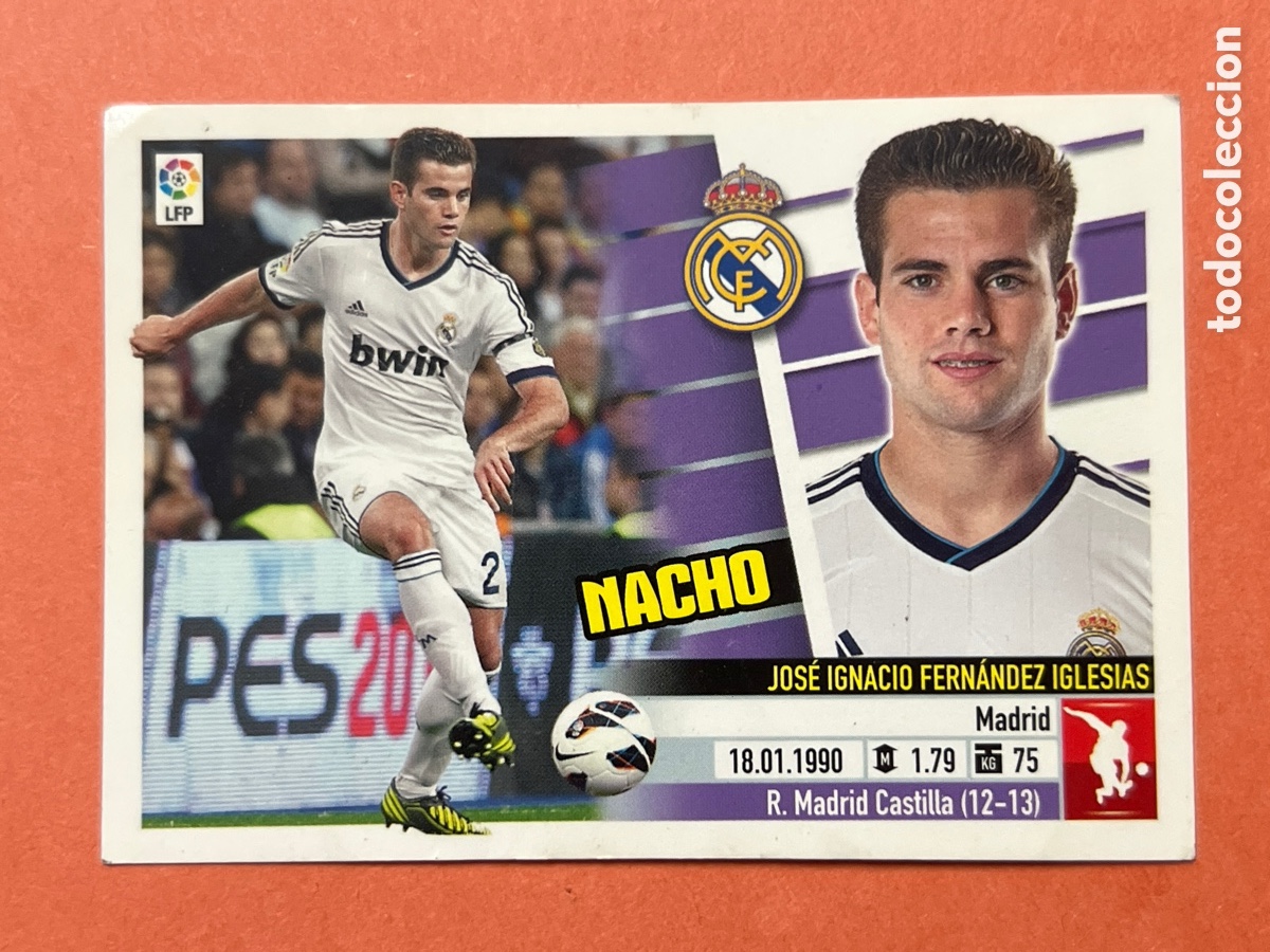 Cromos de f&uacute;tbol: C3480. CROMO DE FUTBOL NACHO DEL REAL MADRID C.F. SIN PEGAR N&ordm; 3 B LIGA ESTE 2013-2014/13-14