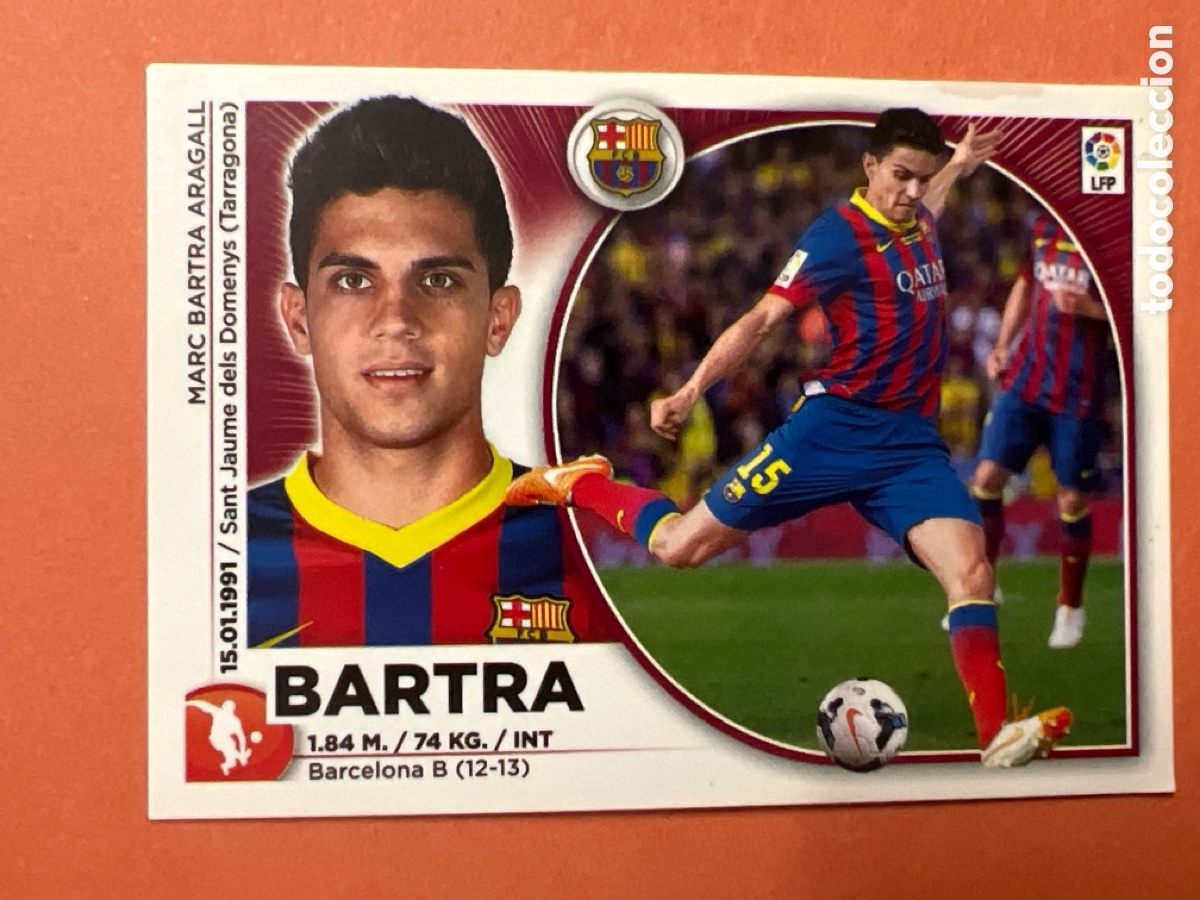 Fu&szlig;ball-Sticker: C3583. 4 BARTRA BARCELONA LIGA ESTE 2014 2015 PANINI