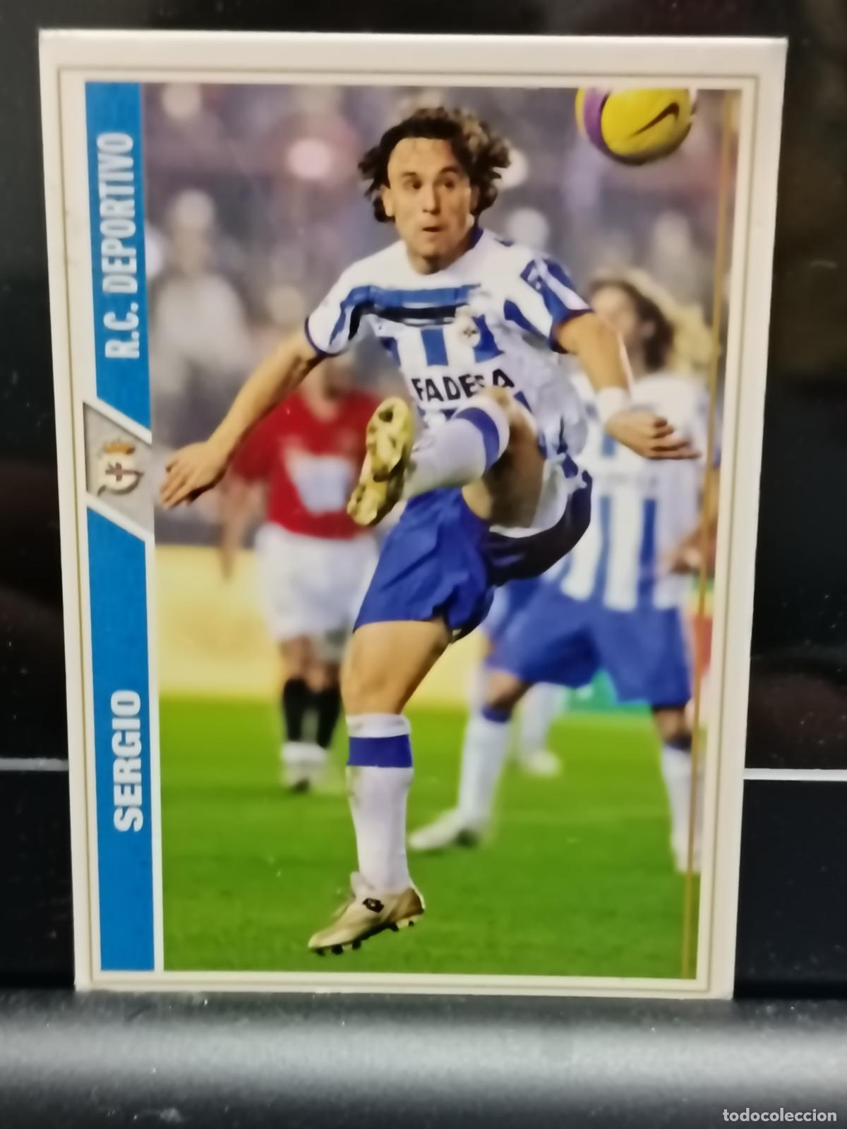 Cromos de f&uacute;tbol: SERGIO. Trading card Deportivo de la Coru&ntilde;a. Fichas de la Liga 2007- 2008. MC Sport