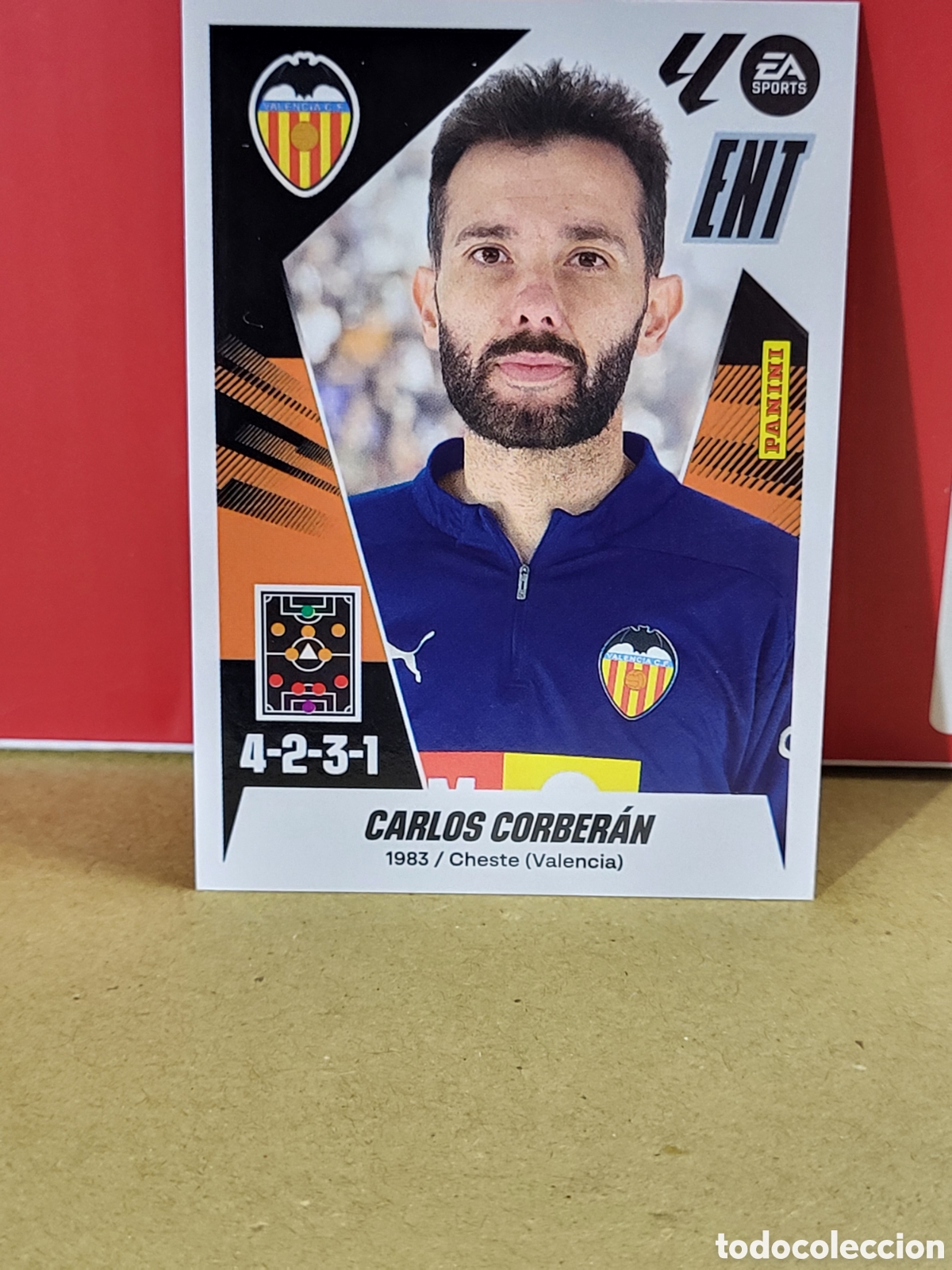 Cromos de f&uacute;tbol: CARLOS CORBERAN ENTRENADOR VALENCIA N&ordm; 2 LIGA ESTE 25 26 2025 2026 PANINI