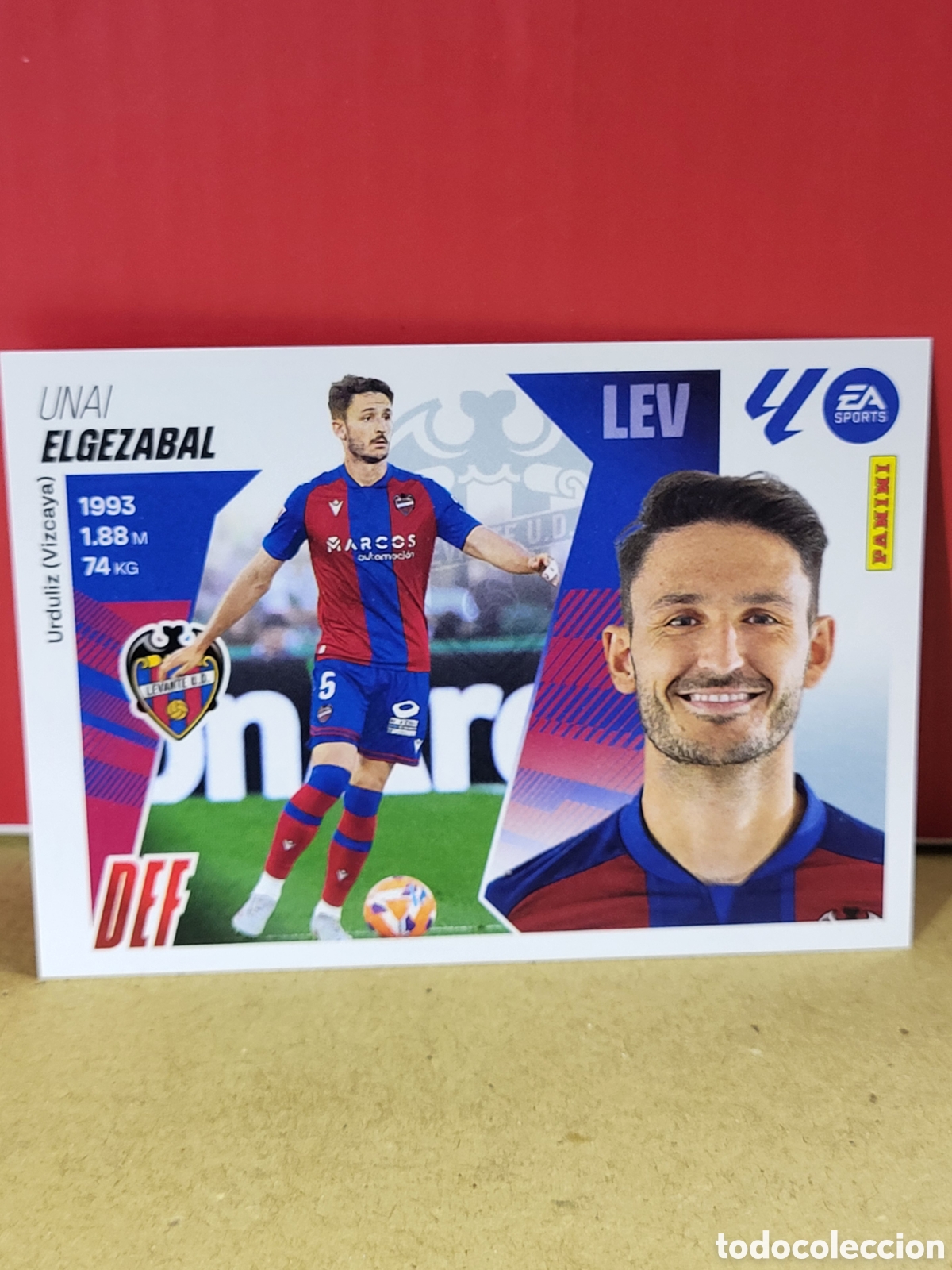 Cromos de f&uacute;tbol: ELGEZABAL LEVANTE N&ordm; 9 LIGA ESTE 25 26 2025 2026 PANINI