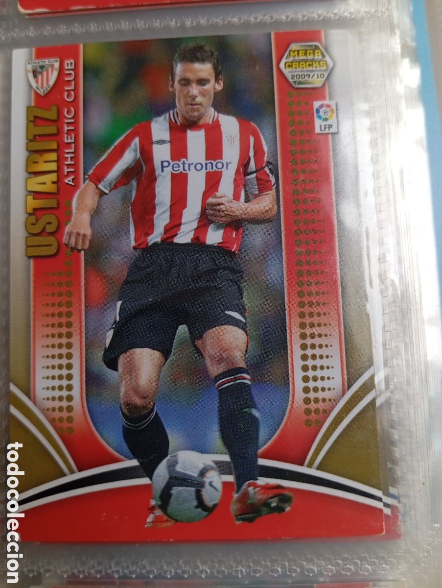 Fu&szlig;ball-Sticker: Ustaritz Athletic Bilbao Ficha Cromo futbol Megacracks 2009-2010 Liga BBVA MGK 09-10 Panini LFP