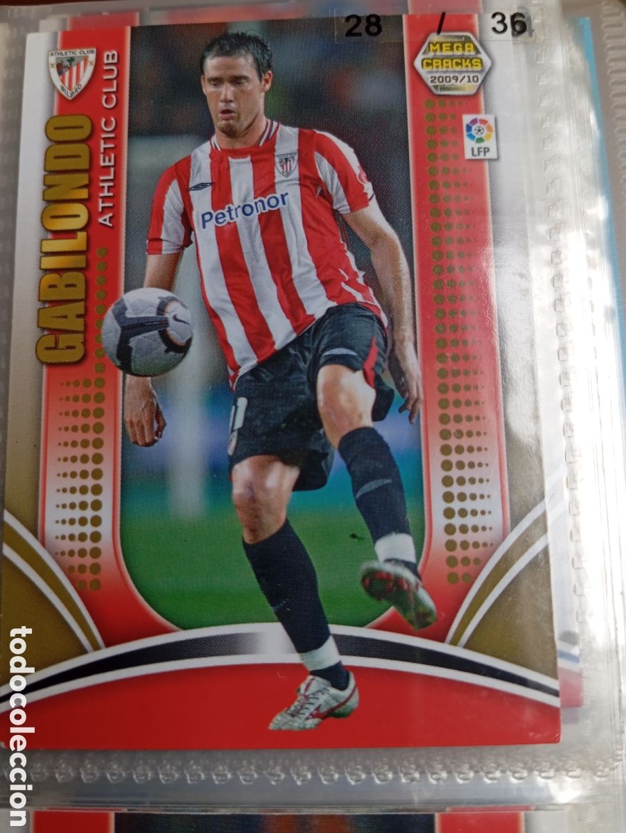 Fu&szlig;ball-Sticker: Gabilondo Athletic Bilbao Ficha Cromo futbol Megacracks 2009-2010 Liga BBVA MGK 09-10 Panini LFP