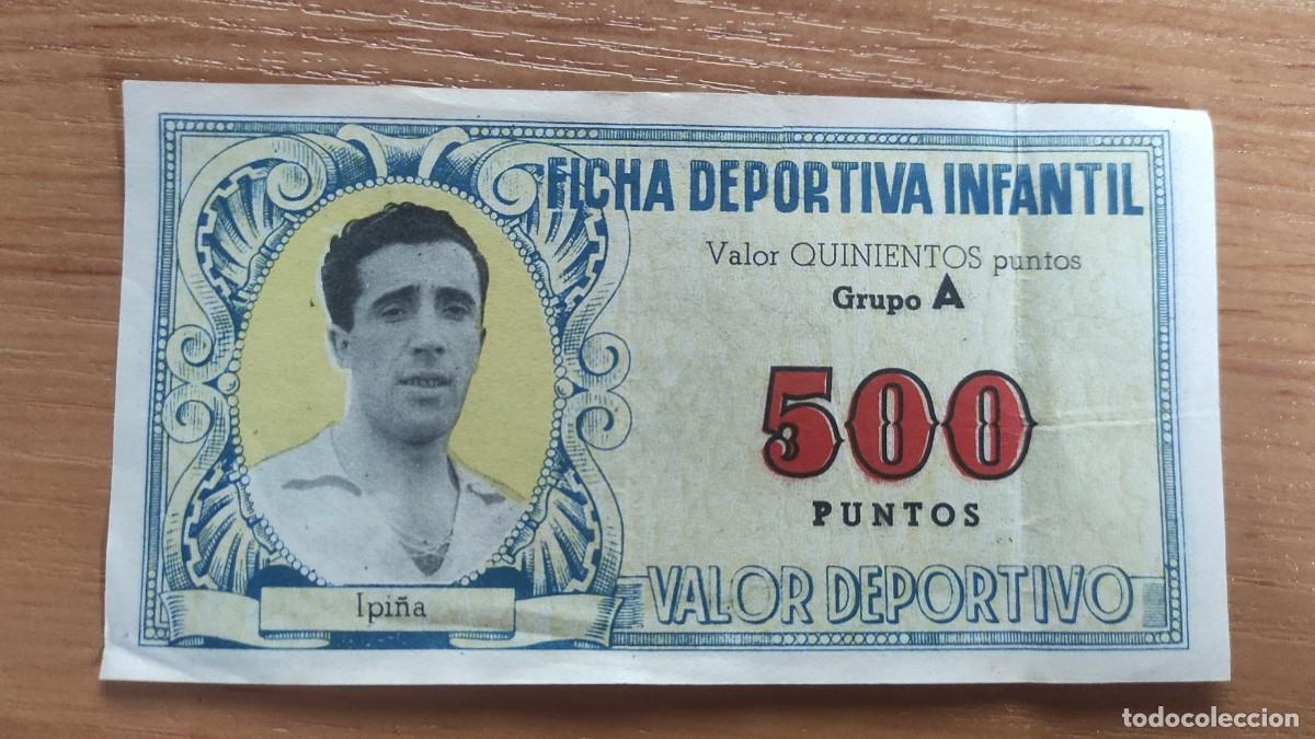 Cromos de f&uacute;tbol: Ficha deportiva Infantil Real Madrid. 1943 1944. Ipi&ntilde;a