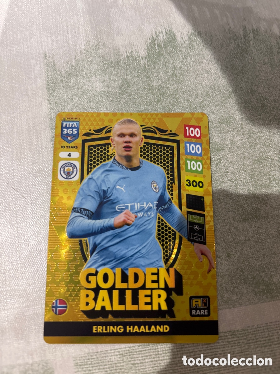 Cromos de F&uacute;tbol: PANINI FIFA 365 2025 4 HAALAND MANCHESTER CITY GOLDEN BALLER