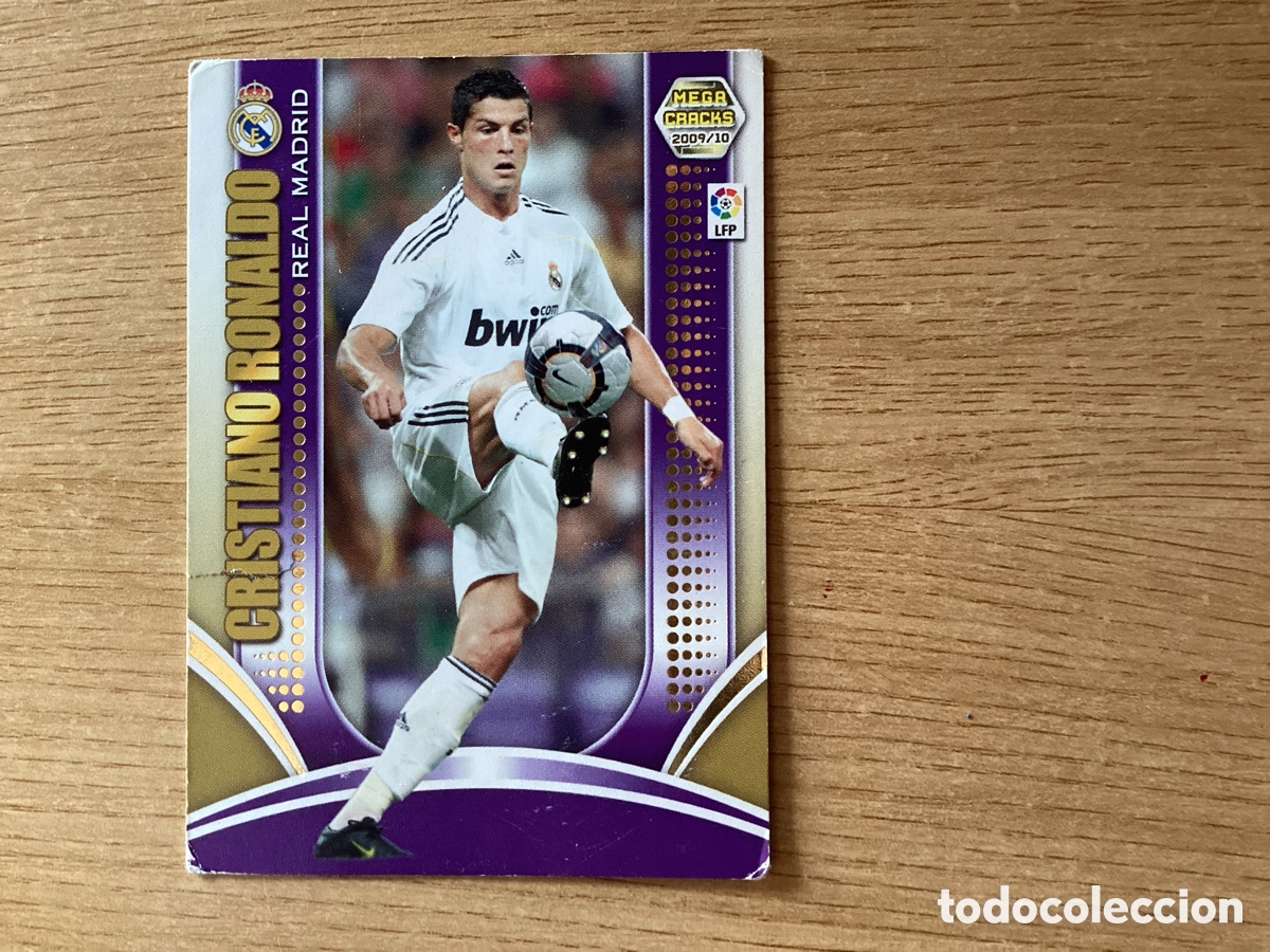 Cromos de F&uacute;tbol: Cromo Cristiano Ronaldo. Real Madrid. Temporada 2009. Serie Oro. 141.