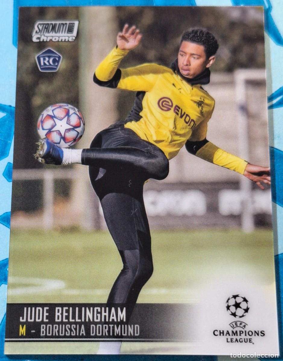 Football Stickers: Card Topps Stadium Chrome Soccer Jude Bellingham Borussia Dortmund Rookie Rc