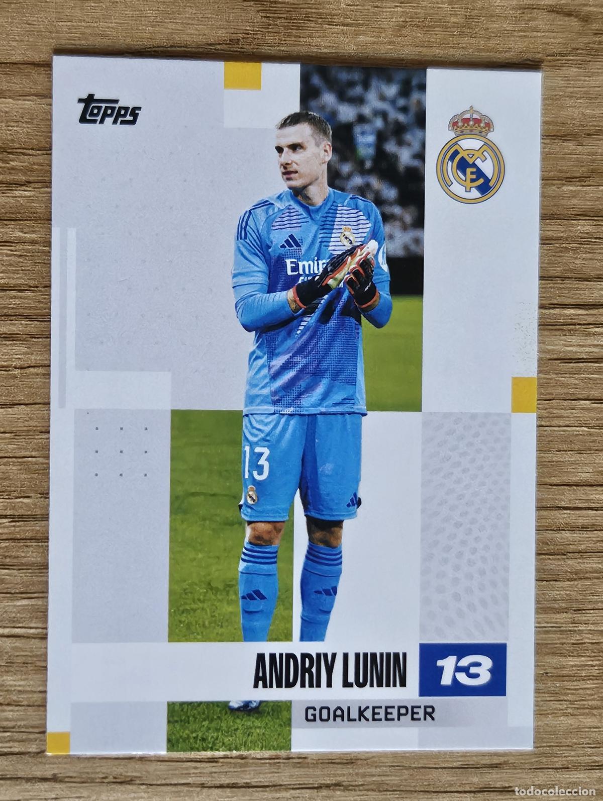 Cromos de Futebol: 10 Andriy Lunin (Real Madrid). Cromo Topps Team Set 2024-2025 (24-25)
