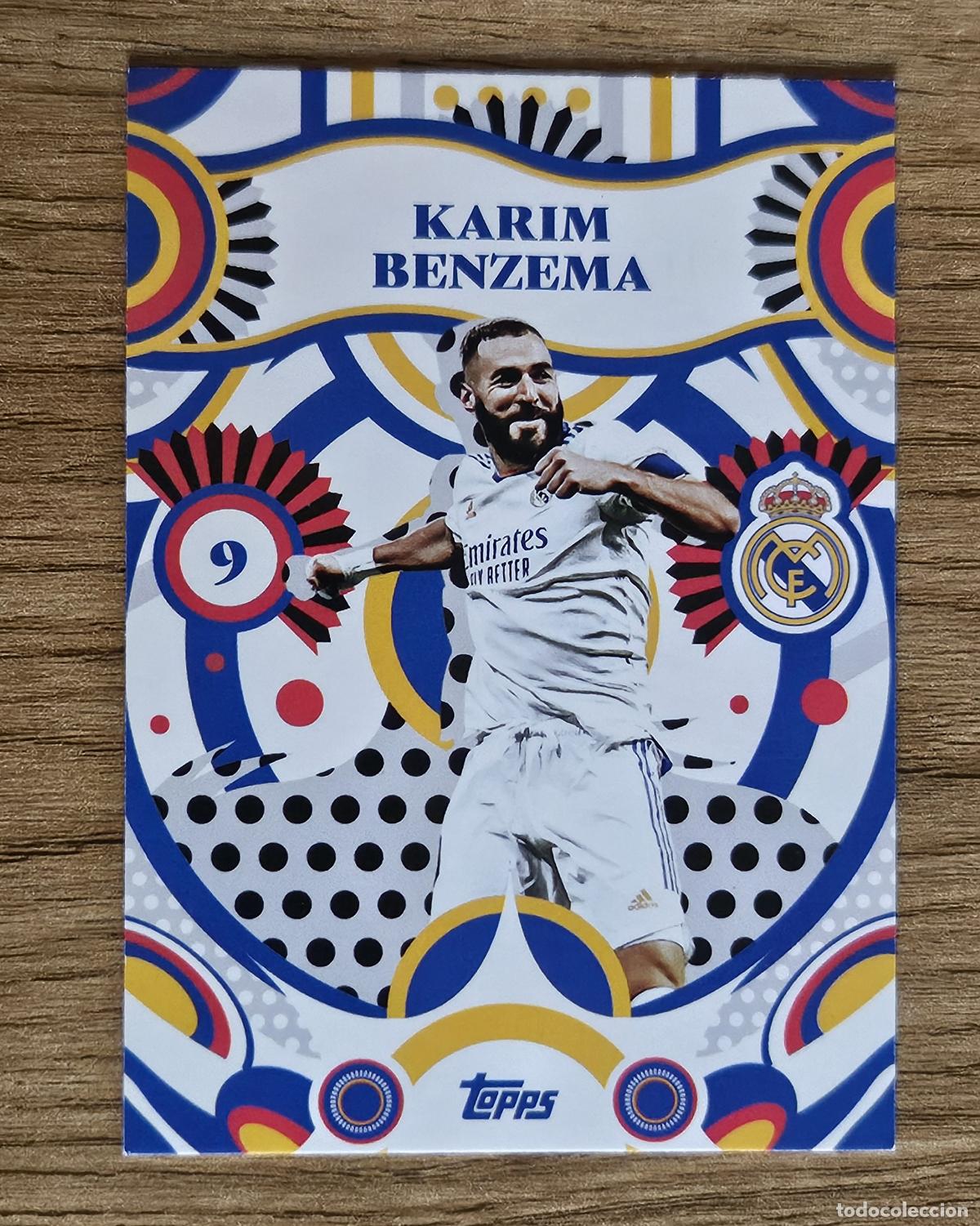 Cromos de F&uacute;tbol: 34 Karim Benzema (Real Madrid). Cromo Topps Team Set Flamenco 2024-2025 (24-25)