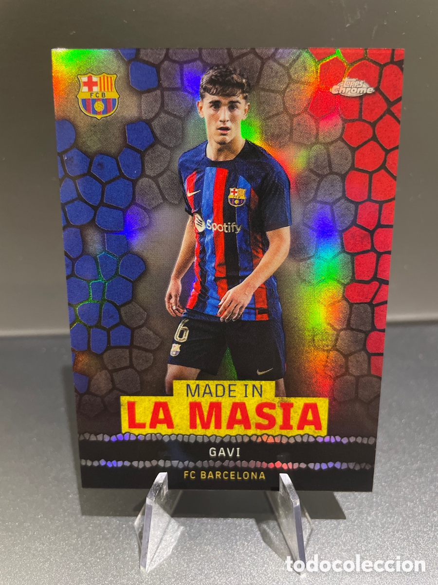 Football Stickers: Gavi LA-2 Made in la Masia Topps Chrome FC Barcelona 2022-23 2022 2023 M&eacute;s que un Club