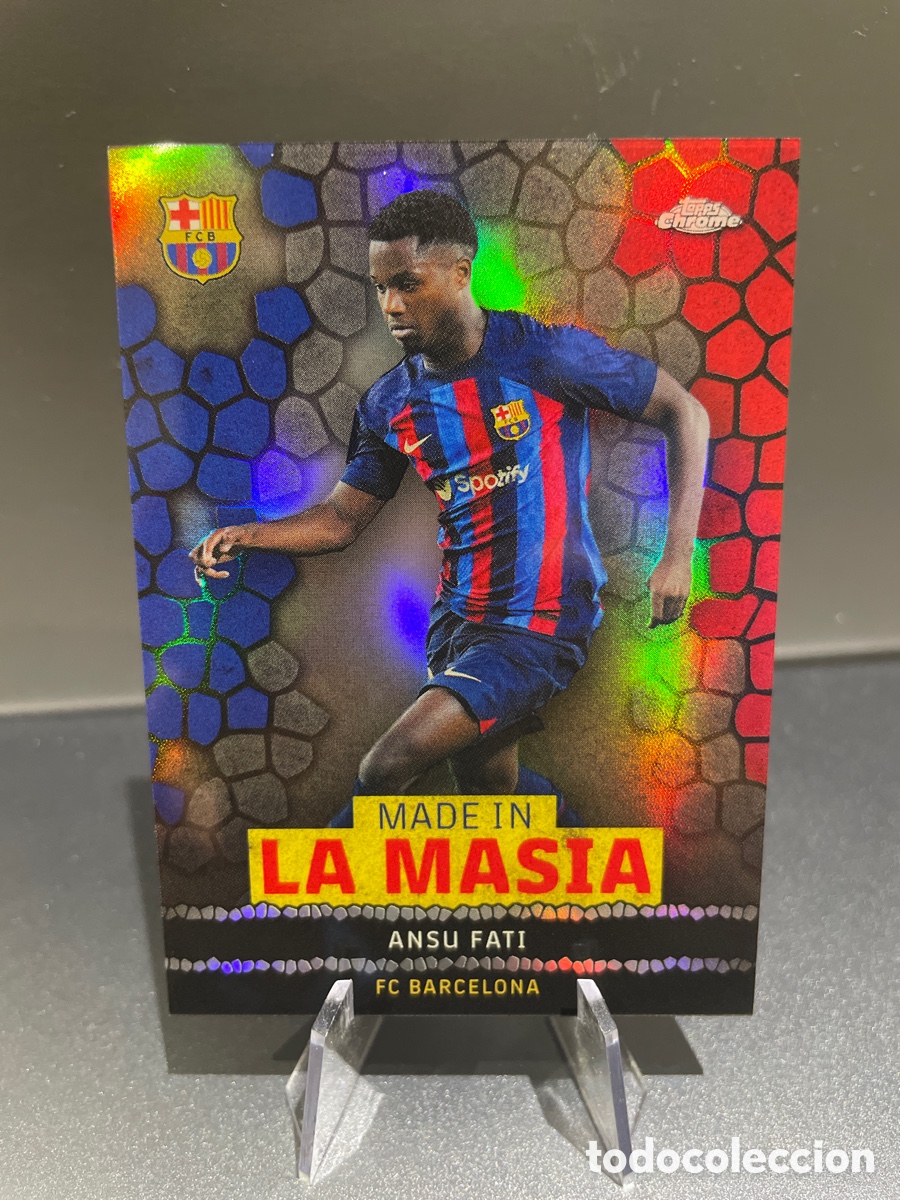 Cromos de F&uacute;tbol: Ansu Fati LA-8 Made in la Masia Topps Chrome FC Barcelona 2022-23 2022 2023 M&eacute;s que un Club