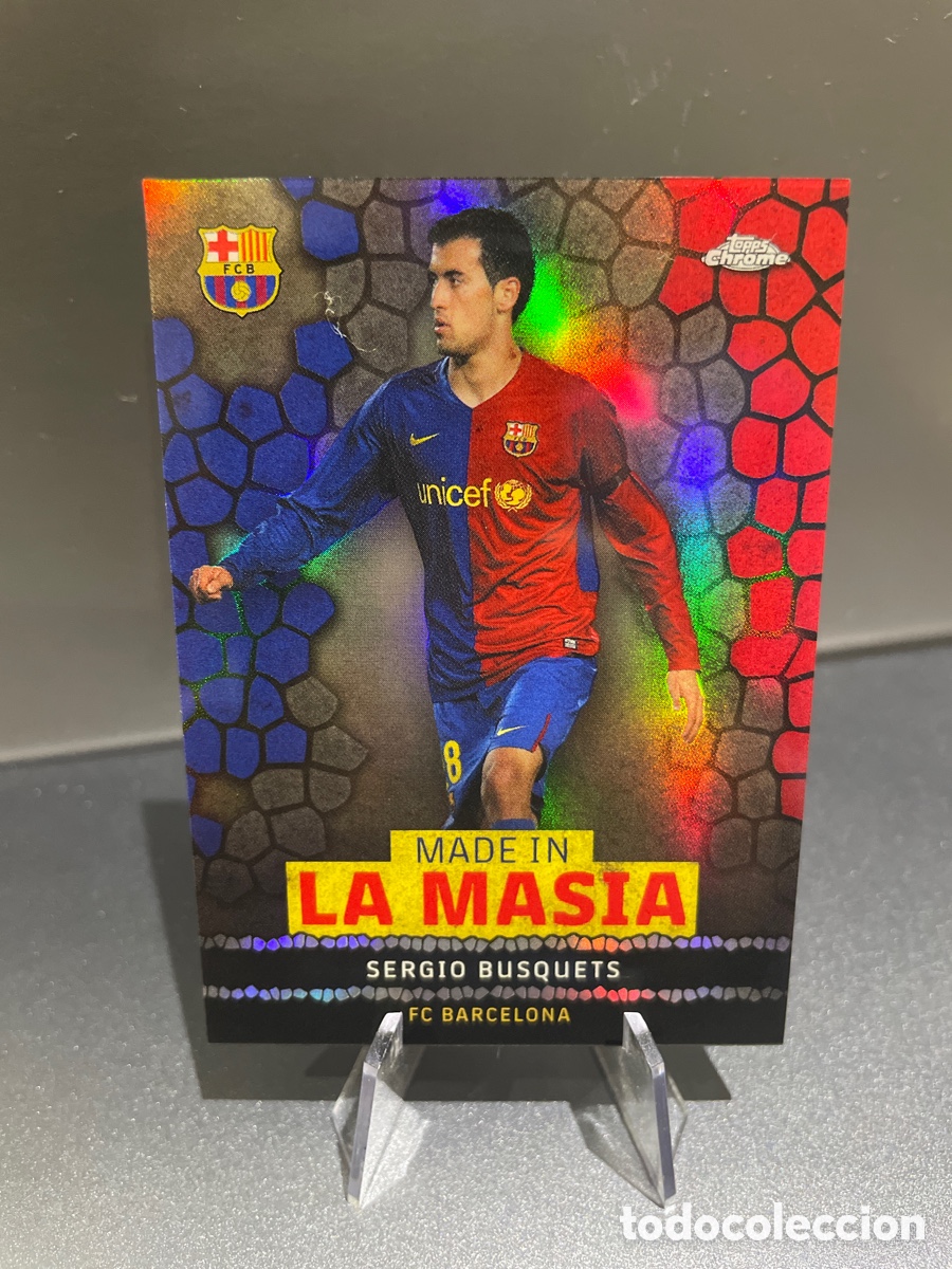 Cromos de F&uacute;tbol: Busquets LA-17 Made in la Masia Topps Chrome FC Barcelona 2022-23 2022 2023 M&eacute;s que un Club