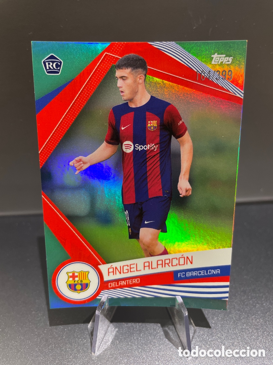 Fu&szlig;ball-Sticker: Angel Alarcon BAR-16 numerada 104/399 FC Rookie Barcelona Fan Set Topps