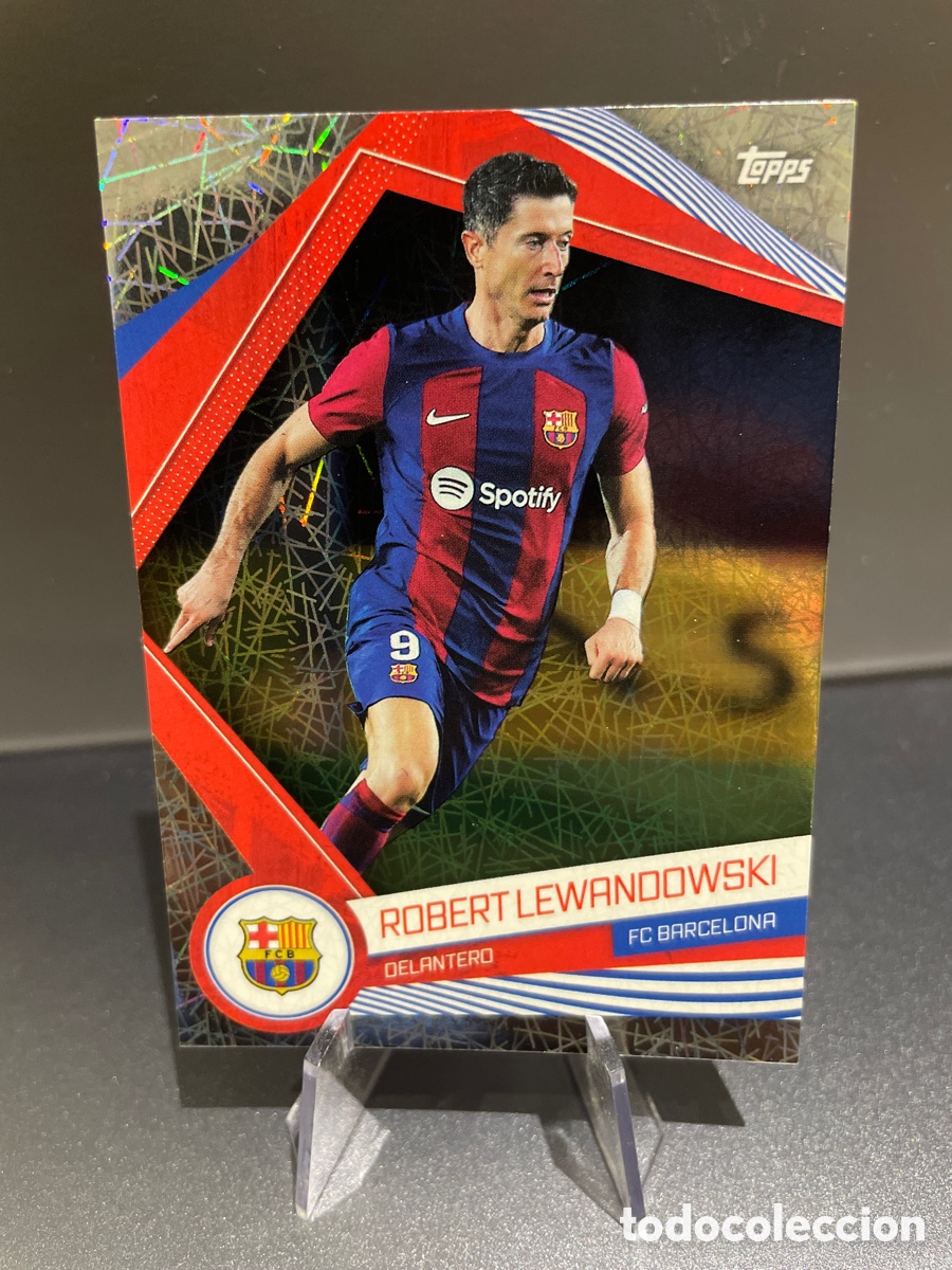Cromos de F&uacute;tbol: Lewandowski BAR-18 Electric FC Barcelona Fan Set Topps