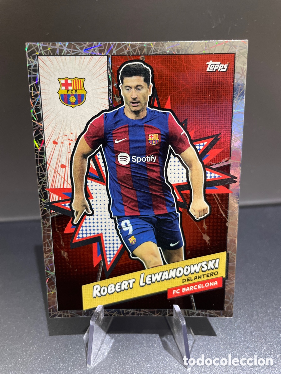 Football Stickers: Lewandowski BARH-7 Electric FC Barcelona Fan Set Topps