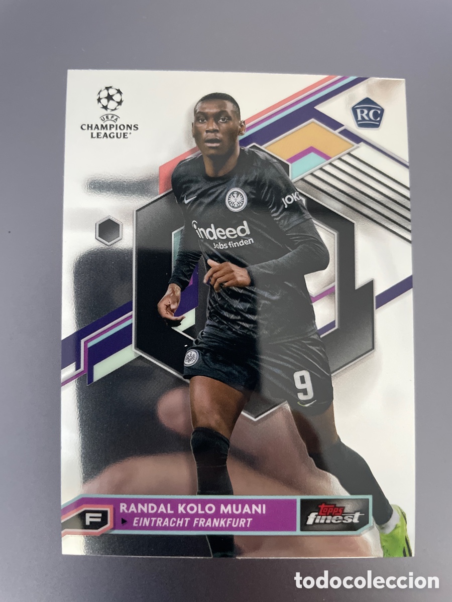 Cromos de f&uacute;tbol: Kolo Muani 98 Topps Finest UCL 2022-23 Eintracht Frankfurt