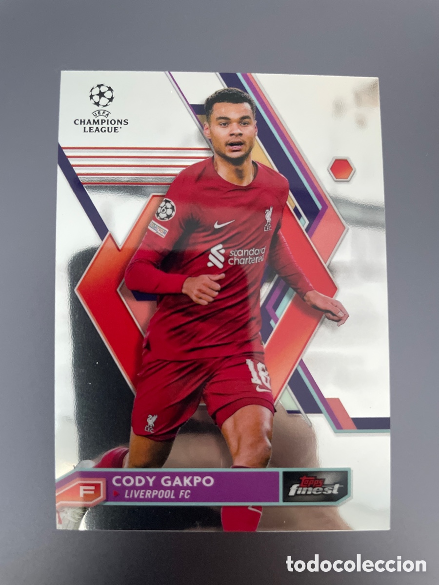 Cromos de f&uacute;tbol: Gakpo 146 Topps Finest UCL 2022-23 Liverpool