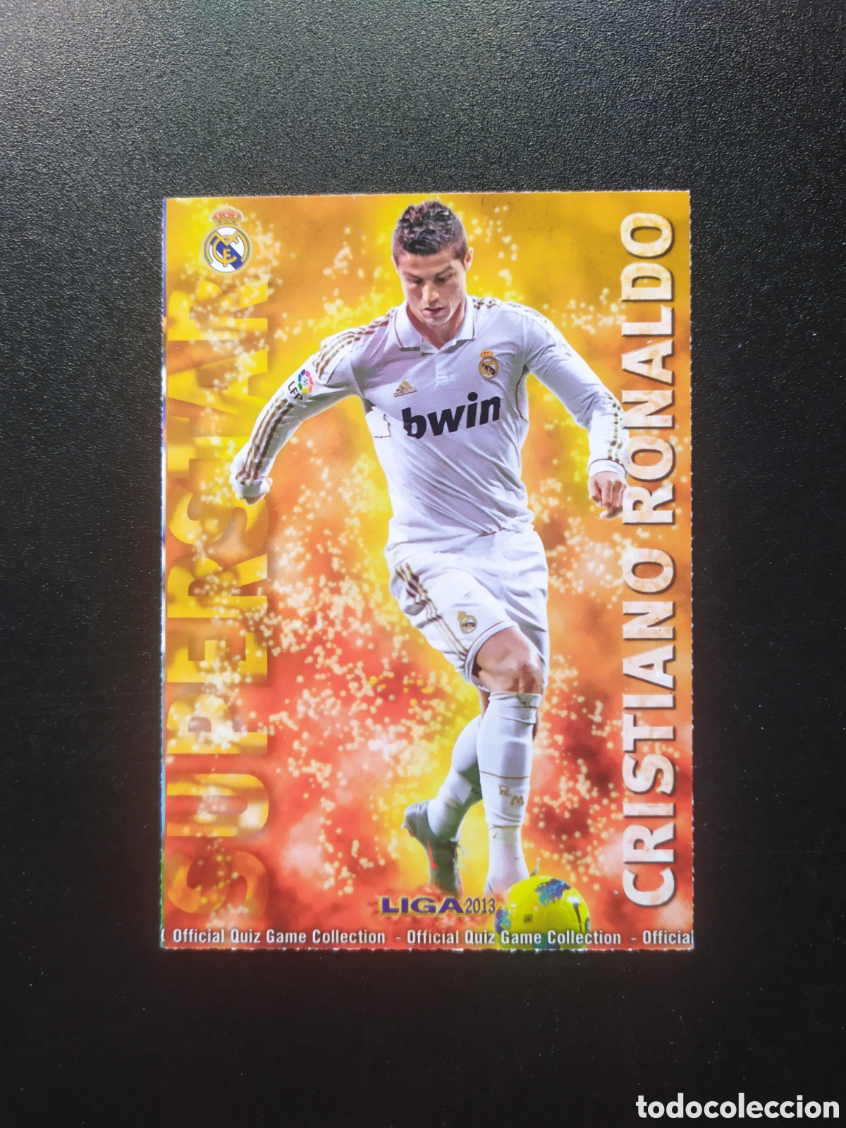 Cromos de f&uacute;tbol: Mundicromo fichas Liga 2012 2013 12 13 Cristiano Ronaldo superstar mate n&deg; 27 Real Madrid