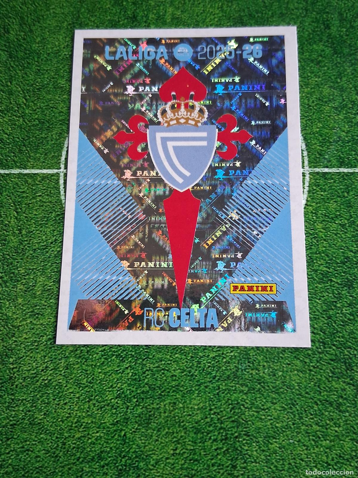 Cromos de F&uacute;tbol: 1 ESCUDO CELTA DE VIGO CROMOS LIGA ESTE FUTBOL PANINI 2025 2026 25 26