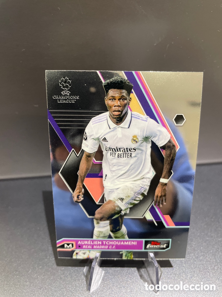 Football Stickers: Tchouameni 48 Topps Finest UCL 2022-23 Real Madrid