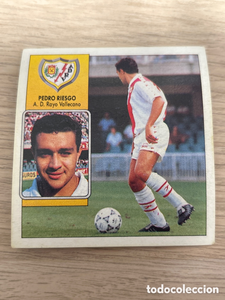 Cartes &agrave; collectionner de Football: PEDRO RIESGO RAYO VALLECANO LIGA ESTE 1992 1993 92 93 NUNCA PEGADO SIN PEGAR