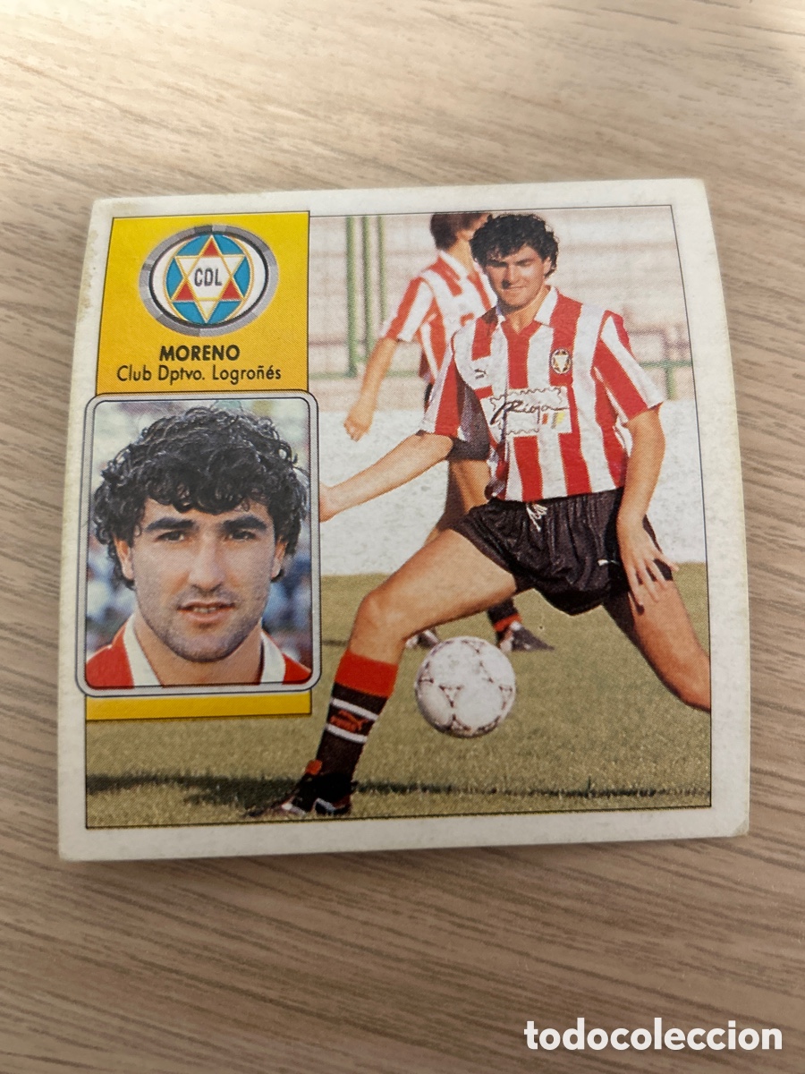 Cartes &agrave; collectionner de Football: MORENO LOGRO&Ntilde;&Eacute;S LIGA ESTE 1992 1993 92 93 NUNCA PEGADO SIN PEGAR