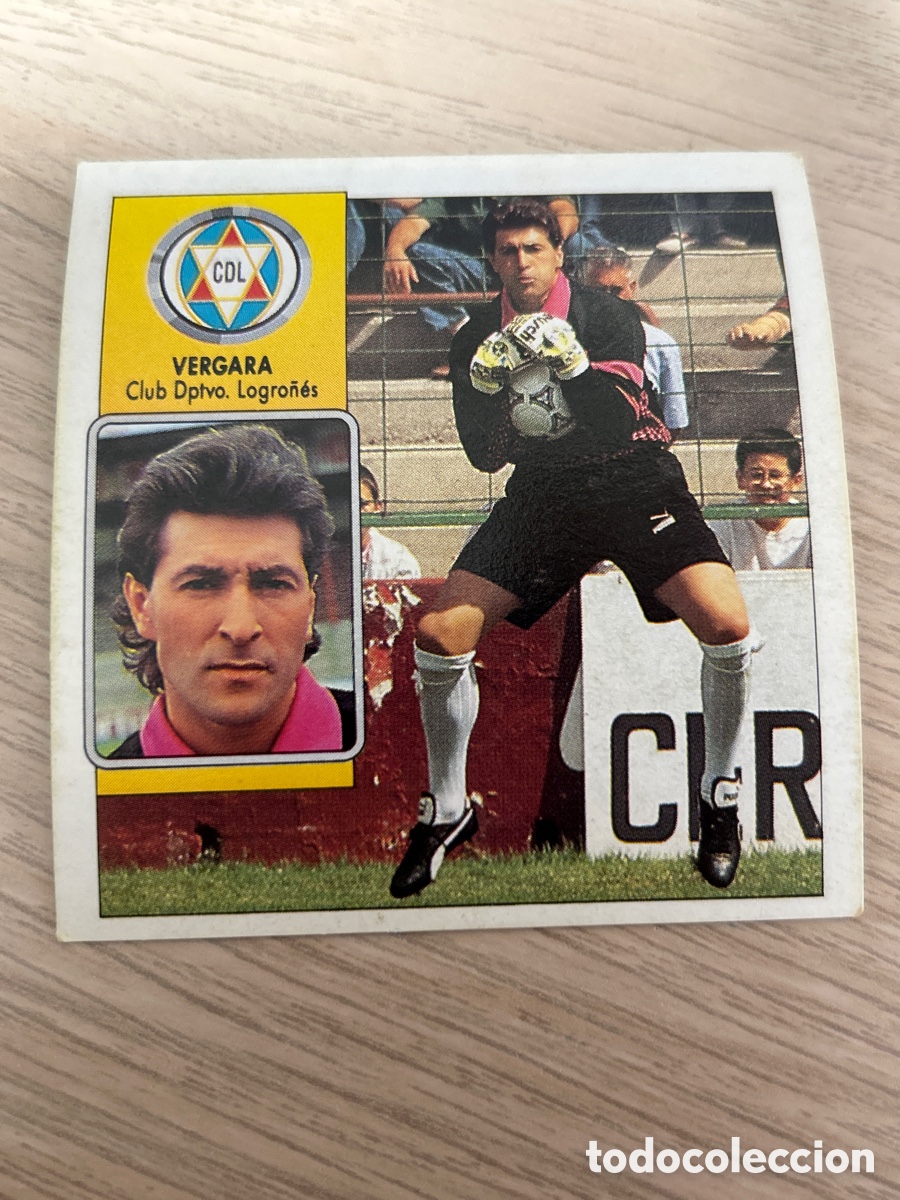 Cartes &agrave; collectionner de Football: VERGARA LOGRO&Ntilde;&Eacute;S LIGA ESTE 1992 1993 92 93 NUNCA PEGADO SIN PEGAR