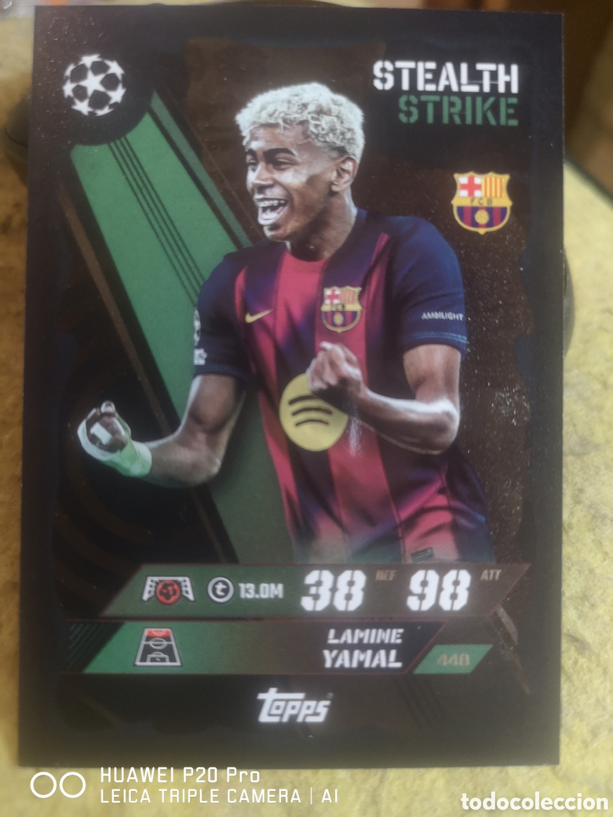 Cromos de F&uacute;tbol: TOPPS MATCH ATTAX 2025 - 26 STEALTH STRIKE - LAMINE YAMAL 448 - BARCELONA