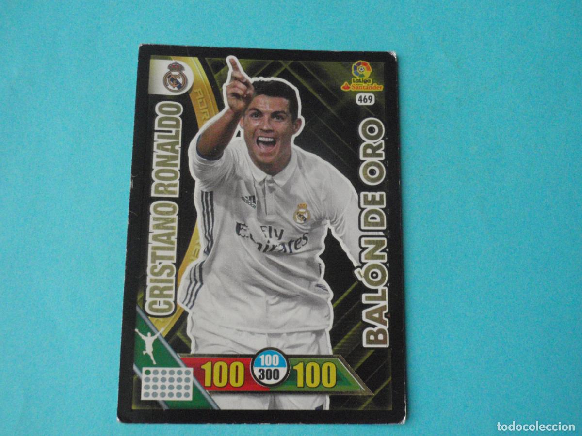 Cromos de F&uacute;tbol: Cromo n&ordm; 469 CRISTIANO RONALDO BAL&Oacute;N DE ORO. Trading card Adrenalyn Liga 2016 2017 Panini 16 17