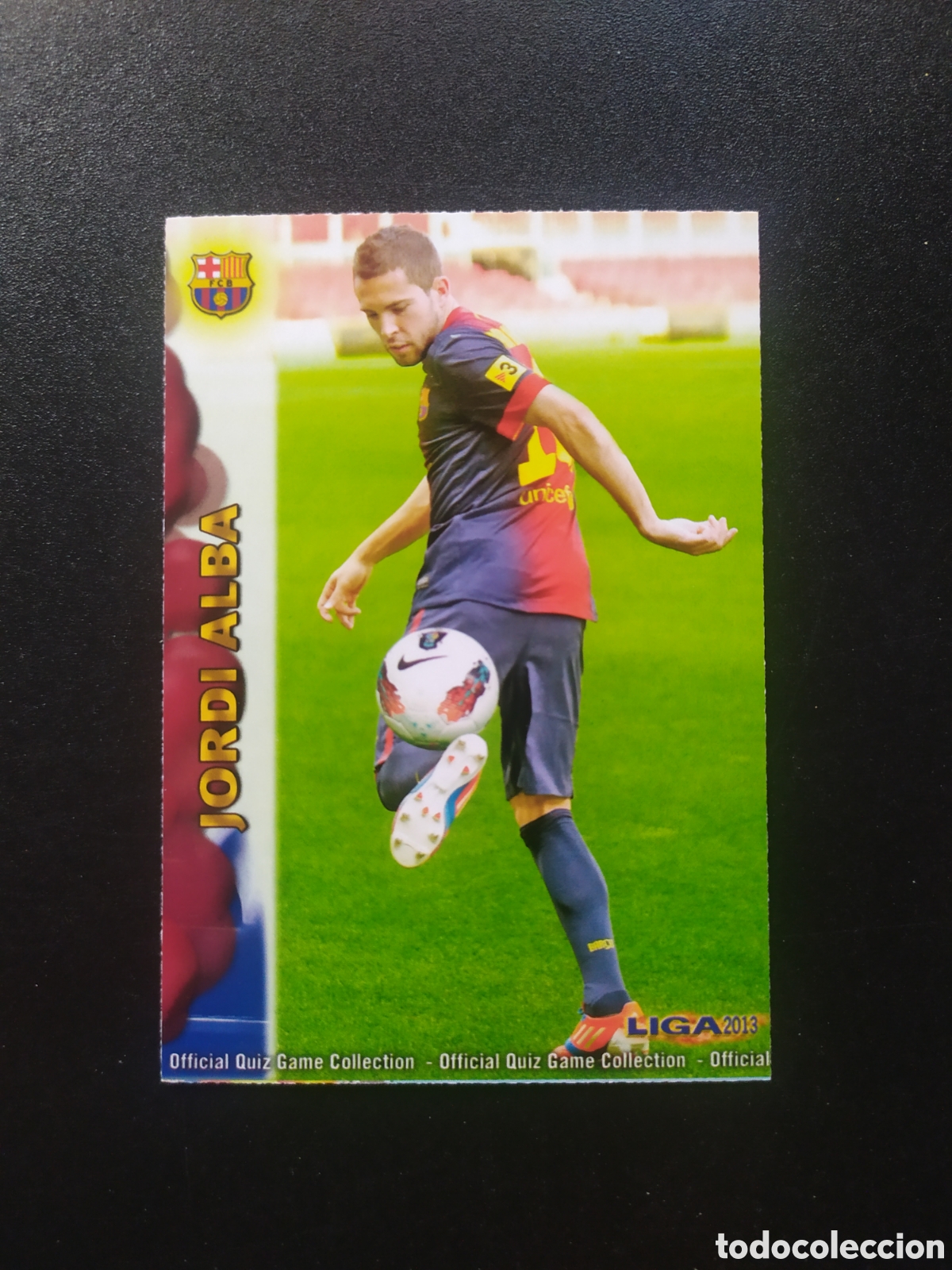 Cromos de f&uacute;tbol: Mundicromo fichas Liga 2012 2013 12 13 Jordi Alba n&deg; 36 Barcelona
