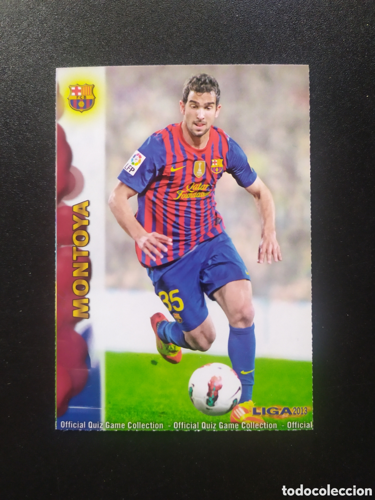 Cromos de f&uacute;tbol: Mundicromo fichas Liga 2012 2013 12 13 Montoya n&deg; 40 Barcelona
