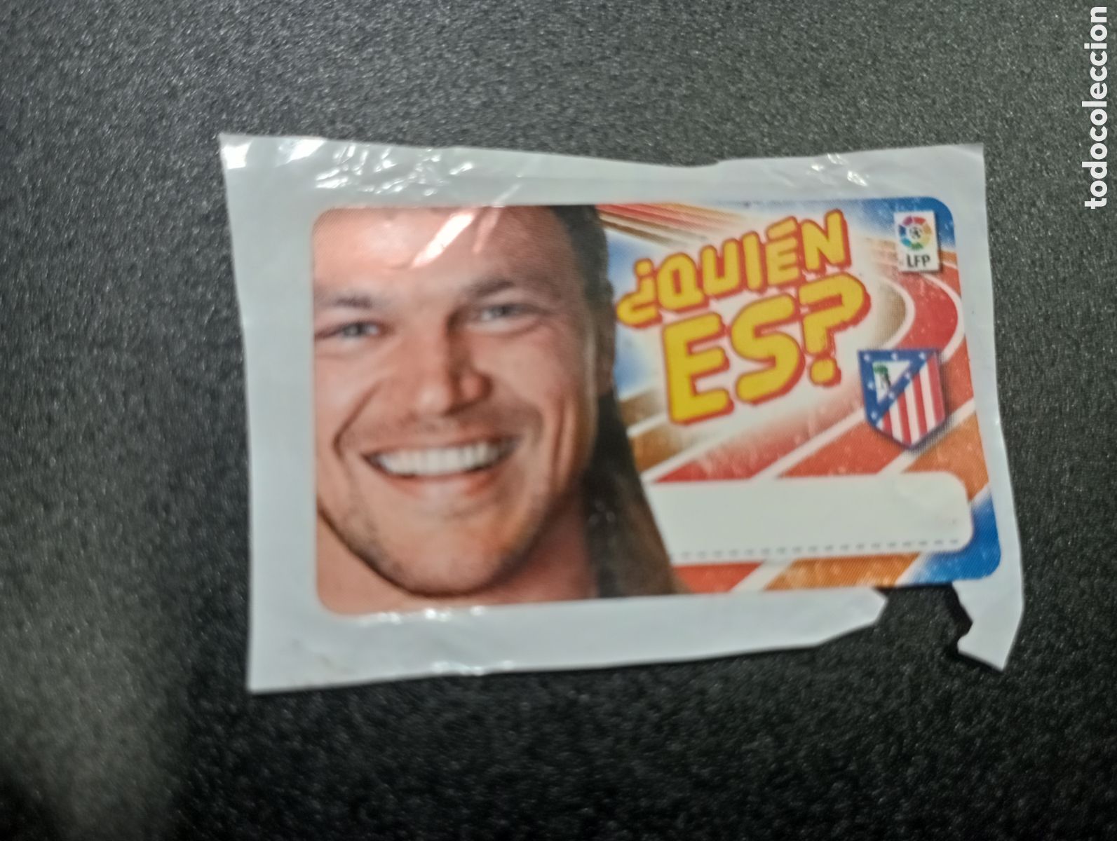 Cromos de F&uacute;tbol: CROMO CHICLE PANINI LIGA ESTE 2009 2010 2009-10 &iquest;QUIEN ES? ATL&Eacute;TICO DE MADRID TRASERA ORIGINAL