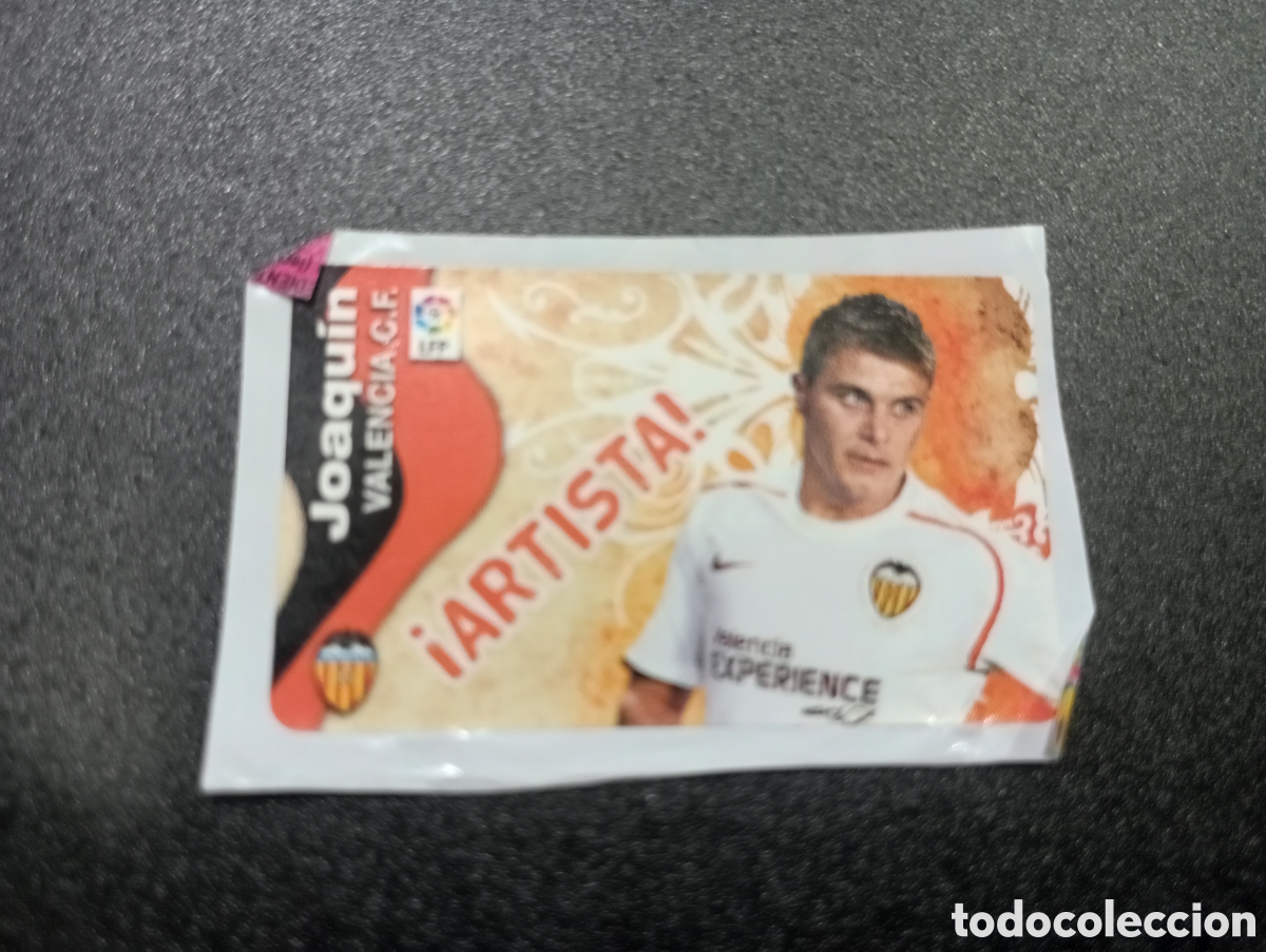 Cromos de F&uacute;tbol: CROMO CHICLE PANINI LIGA ESTE 2009 2010 2009-10 &iexcl; ARTISTA ! JOAQU&Iacute;N VALENCIA TRASERA ORIGINAL