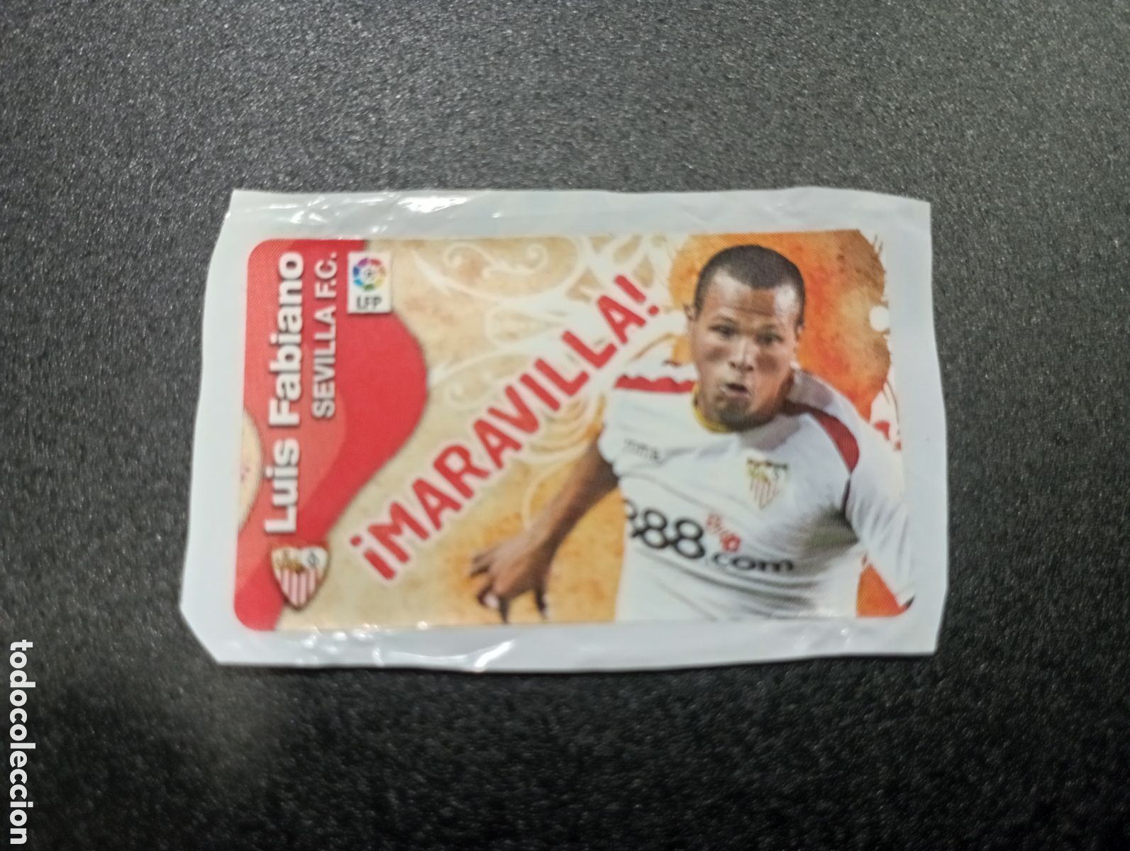 Cromos de F&uacute;tbol: CROMO CHICLE PANINI LIGA ESTE 2009 2010 2009-10 &iexcl; MARAVILLA ! LUIS FABIANO SEVILLA TRASERA ORIGINAL