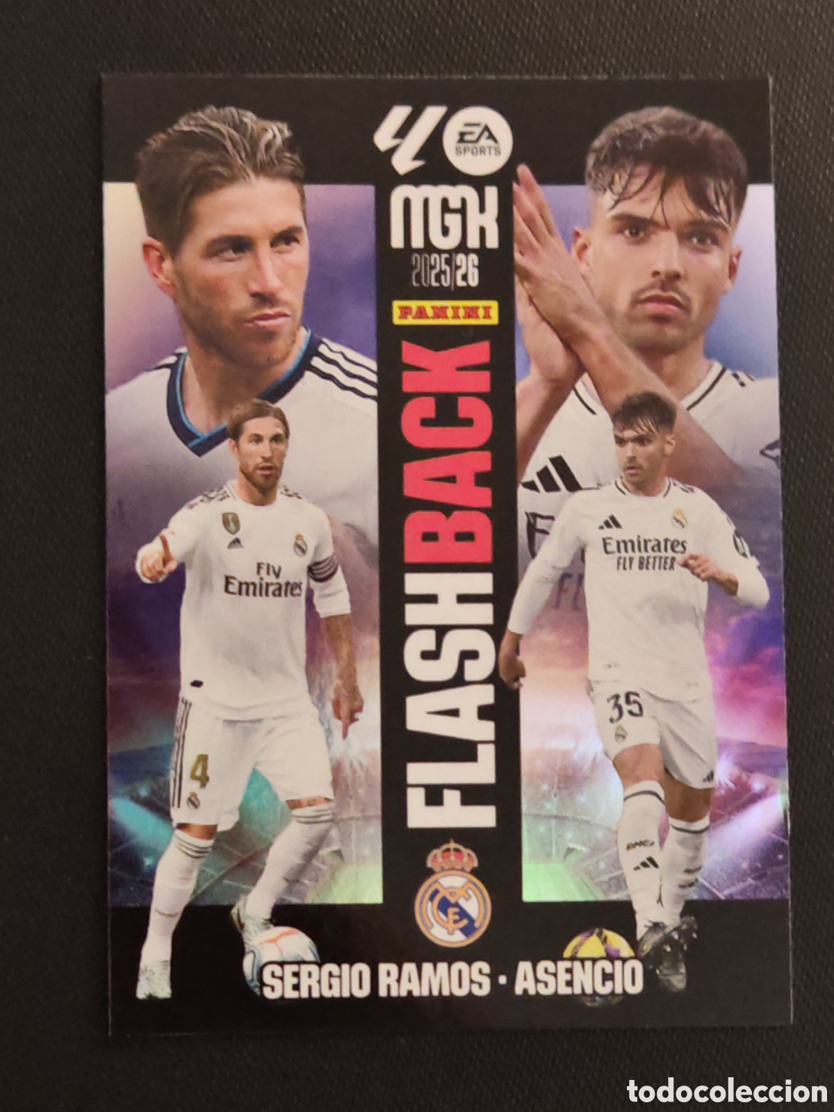 Cromos de F&uacute;tbol: 431 flashback SERGIO RAMOS ASENCIO REAL MADRID MEGACRACKS 2025 2026 25 26 CROMOS TOPPS