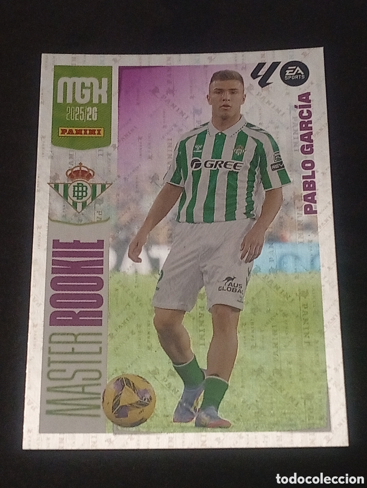 Cartes &agrave; collectionner de Football: 418 m&aacute;ster rookie PABLO GARCIA BETIS MEGACRACKS 2025 2026 25 26 CROMOS CARDS PANINI TOPPS