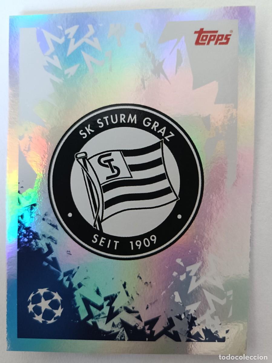 Figurine di Calcio: #331 ESCUDO S.K. STURM GRAZ TOPPS UEFA CHAMPIONS LEAGUE STICKER 2024/2025