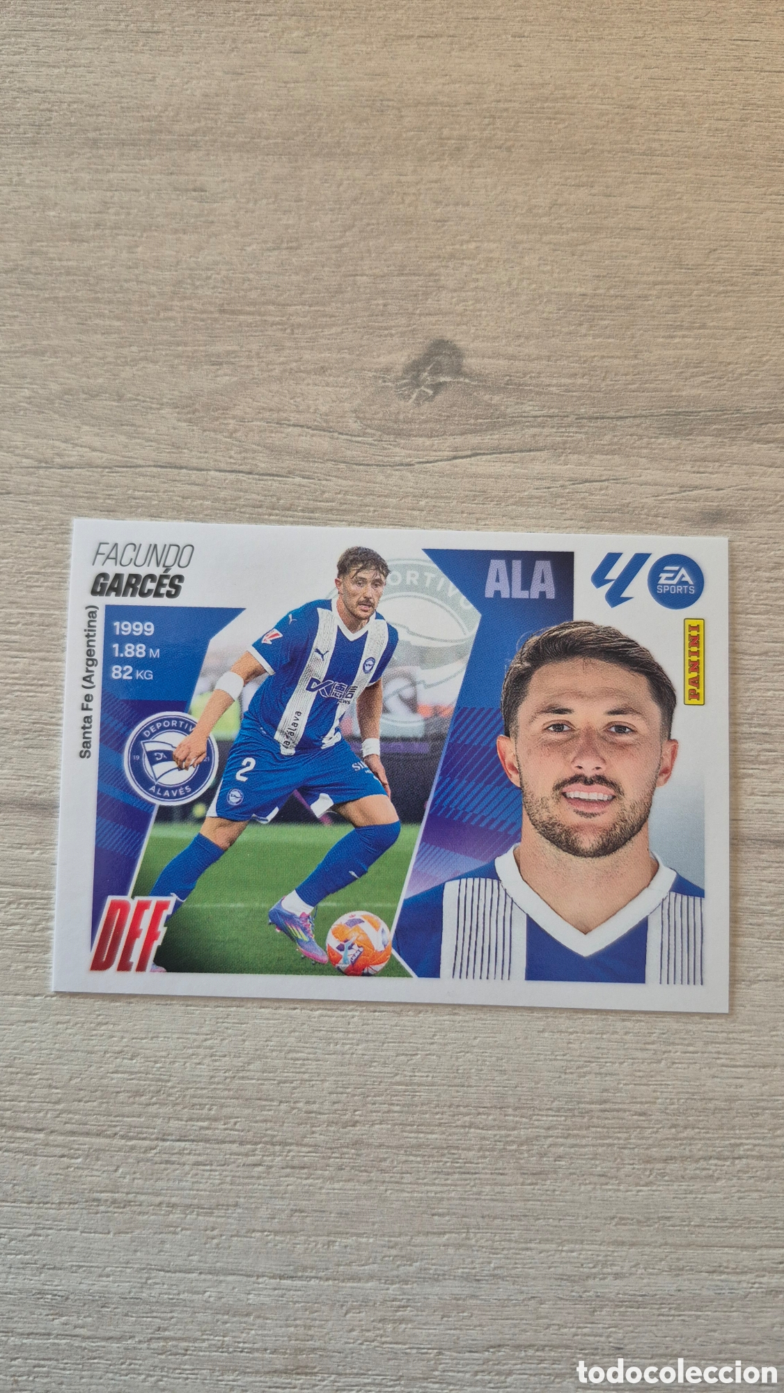 Cromos de F&uacute;tbol: N&deg;7 Alaves Garces Liga Este 25/26