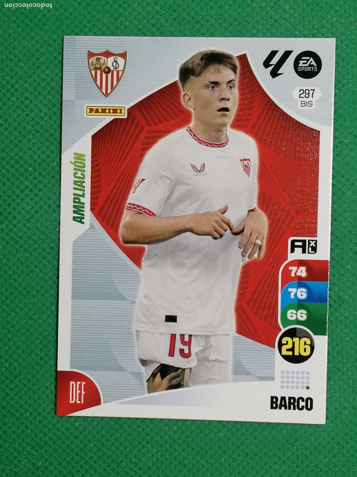 Cromos de f&uacute;tbol: 297 BIS 297BIS BARCO SEVILLA AMPLIACION ⚽ PANINI LIGA ADRENALYN XL 2024 2025 24 25 ⚽