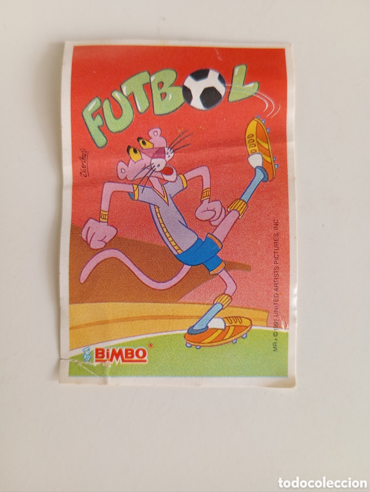 Cromos de F&uacute;tbol: 1991 Futbol Pantera Rosa Diver Pegatina Bimbo Pastelitos United Artists Pictures