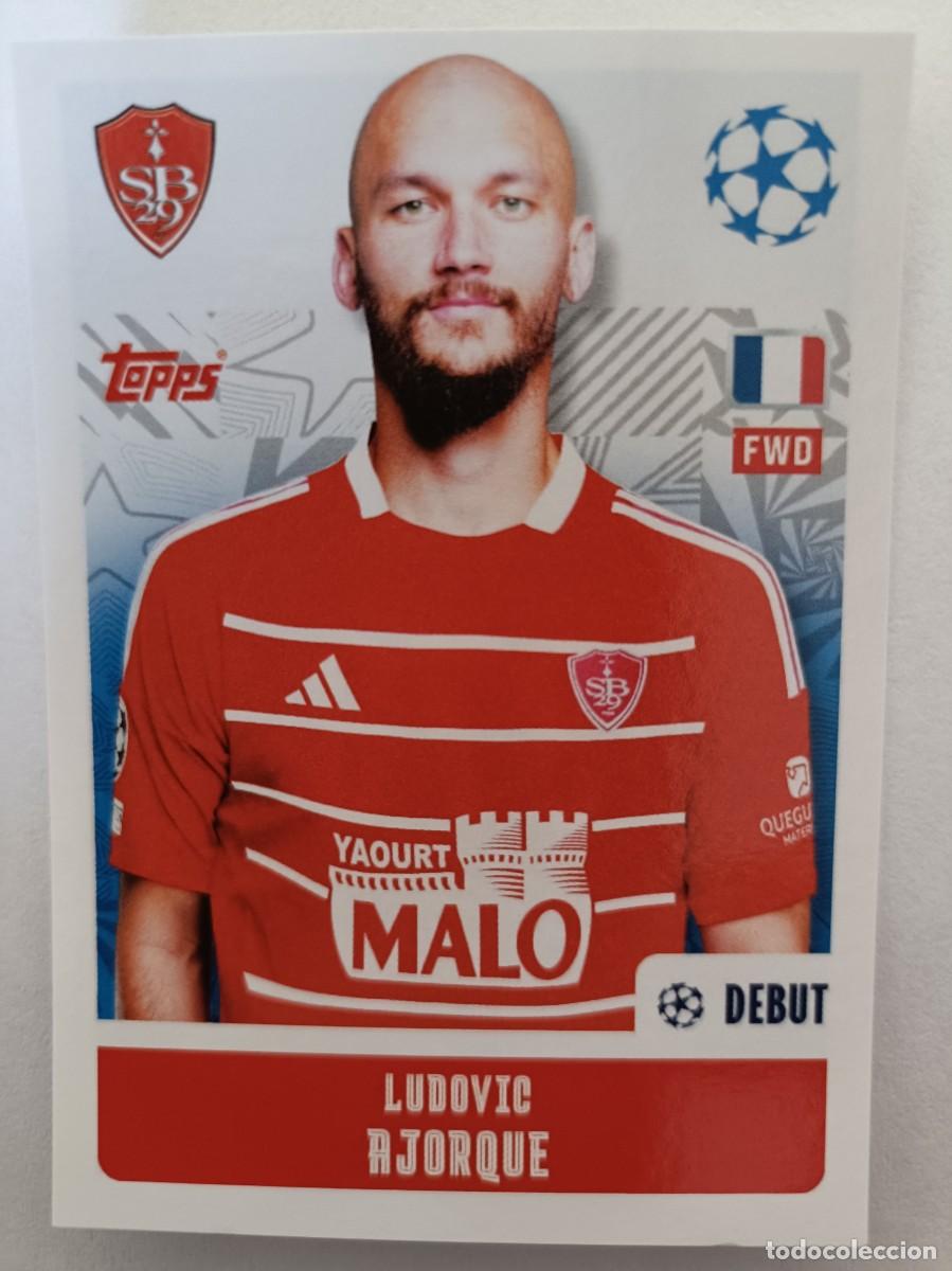 Figurine di Calcio: #378 LUDOVIC AJORQUE S.B. BREST TOPPS UEFA CHAMPIONS LEAGUE STICKER 2024/2025