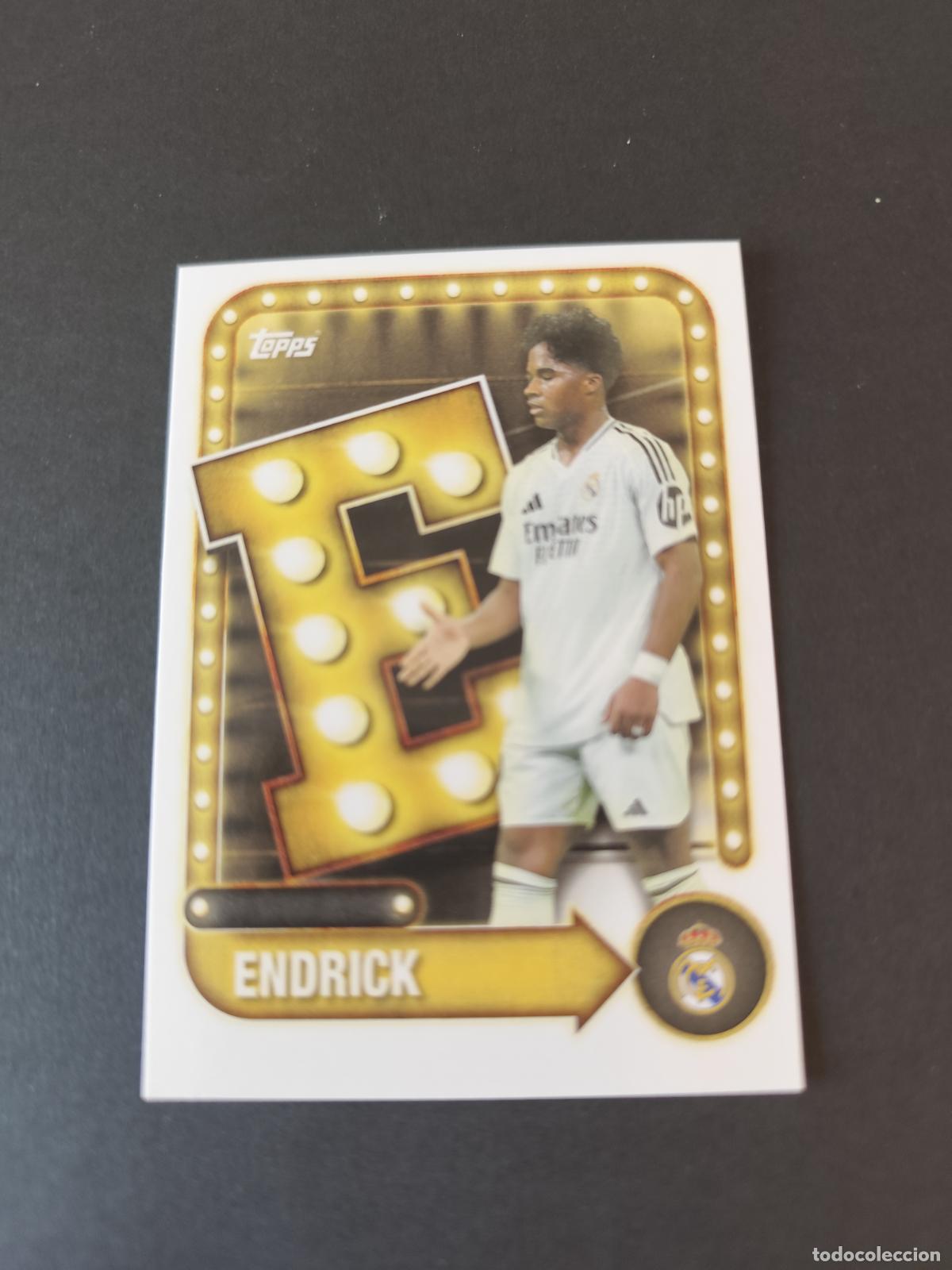 Cartes &agrave; collectionner de Football: 28 ENDRICK REAL MADRID NAME IN LIGHTS COLLECTORS TIN TOPPS 2025 2026 25 26