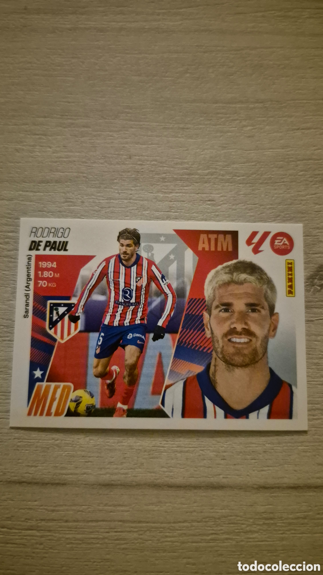 Fu&szlig;ball-Sticker: N&deg;12 Atl&eacute;tico de Madrid De Paul Liga Este 25/26